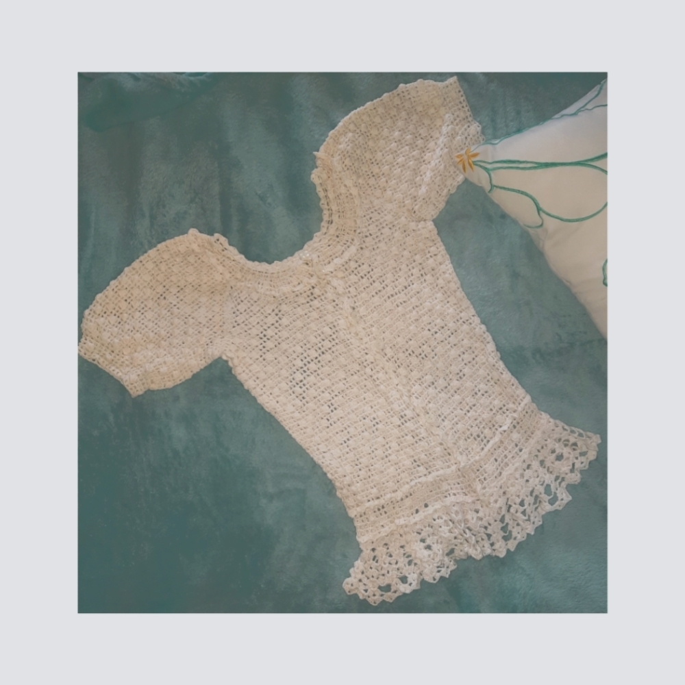 Vintage Handmade Open Weave Summer Sweater